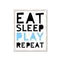 Picture of Eat Sleep Play Repeat Blue _GroupedProduct_Rectangle_Portrait_Mini_ _GroupedProduct_Rectangle_Portrait_Framed_Matted_