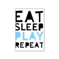Picture of Eat Sleep Play Repeat Blue _GroupedProduct_Rectangle_Portrait_Mini_ _GroupedProduct_Rectangle_Portrait_Framed_Matted_