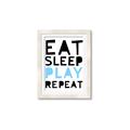 Picture of Eat Sleep Play Repeat Blue _GroupedProduct_Rectangle_Portrait_Mini_ _GroupedProduct_Rectangle_Portrait_Framed_Matted_