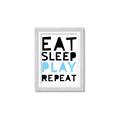Picture of Eat Sleep Play Repeat Blue _GroupedProduct_Rectangle_Portrait_Mini_ _GroupedProduct_Rectangle_Portrait_Framed_Matted_