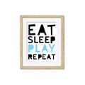 Picture of Eat Sleep Play Repeat Blue _GroupedProduct_Rectangle_Portrait_Mini_ _GroupedProduct_Rectangle_Portrait_Framed_Matted_
