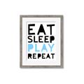 Picture of Eat Sleep Play Repeat Blue _GroupedProduct_Rectangle_Portrait_Mini_ _GroupedProduct_Rectangle_Portrait_Framed_Matted_