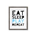Picture of Eat Sleep Play Repeat Blue _GroupedProduct_Rectangle_Portrait_Mini_ _GroupedProduct_Rectangle_Portrait_Framed_Matted_