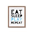 Picture of Eat Sleep Play Repeat Blue _GroupedProduct_Rectangle_Portrait_Mini_ _GroupedProduct_Rectangle_Portrait_Framed_Matted_