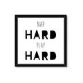 Picture of Nap Hard Play Hard I _GroupedProduct_Square_Mini_ _GroupedProduct_Square_Framed_Matted_