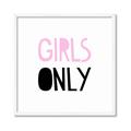 Picture of Girls Only Pink _GroupedProduct_Square_Mini_ _GroupedProduct_Square_Framed_Matted_
