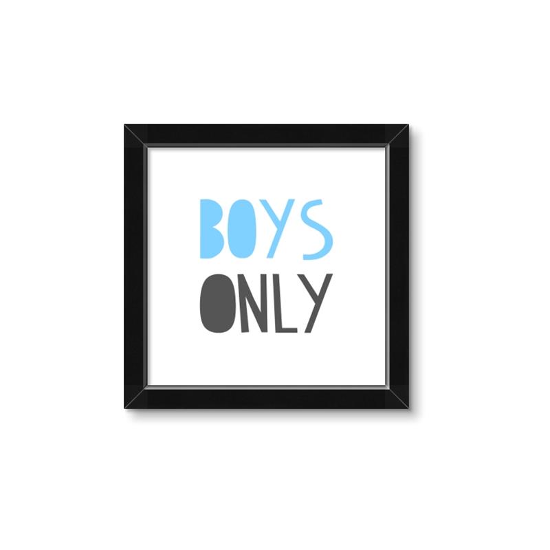 Picture of Boys Only Blue _GroupedProduct_Square_Mini_ _GroupedProduct_Square_Framed_Matted_