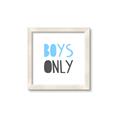 Picture of Boys Only Blue _GroupedProduct_Square_Mini_ _GroupedProduct_Square_Framed_Matted_