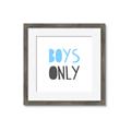 Picture of Boys Only Blue _GroupedProduct_Square_Mini_ _GroupedProduct_Square_Framed_Matted_