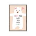 Picture of More than I can Bear Pink  _GroupedProduct_Rectangle_Portrait_Mini_ _GroupedProduct_Rectangle_Portrait_Framed_Matted_