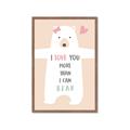 Picture of More than I can Bear Pink  _GroupedProduct_Rectangle_Portrait_Mini_ _GroupedProduct_Rectangle_Portrait_Framed_Matted_