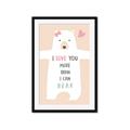 Picture of More than I can Bear Pink  _GroupedProduct_Rectangle_Portrait_Mini_ _GroupedProduct_Rectangle_Portrait_Framed_Matted_