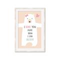 Picture of More than I can Bear Pink  _GroupedProduct_Rectangle_Portrait_Mini_ _GroupedProduct_Rectangle_Portrait_Framed_Matted_