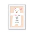 Picture of More than I can Bear Pink  _GroupedProduct_Rectangle_Portrait_Mini_ _GroupedProduct_Rectangle_Portrait_Framed_Matted_
