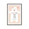 Picture of More than I can Bear Pink  _GroupedProduct_Rectangle_Portrait_Mini_ _GroupedProduct_Rectangle_Portrait_Framed_Matted_