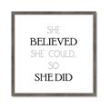 Picture of She Believed _GroupedProduct_Square_Mini_ _GroupedProduct_Square_Framed_Matted_
