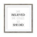 Picture of She Believed _GroupedProduct_Square_Mini_ _GroupedProduct_Square_Framed_Matted_