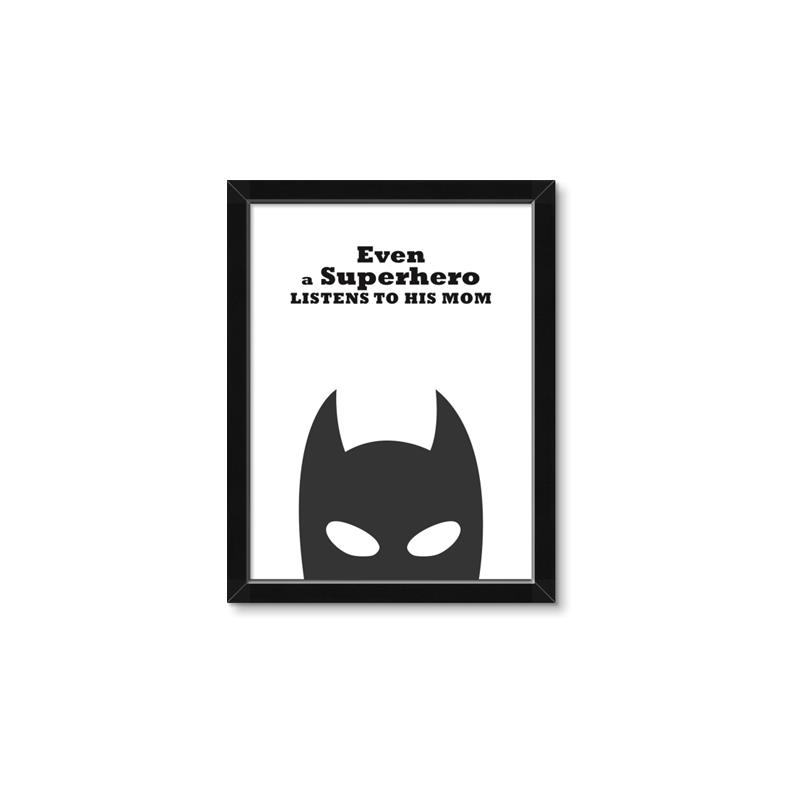 Picture of Superhero Listens II _GroupedProduct_Rectangle_Portrait_Mini_ _GroupedProduct_Rectangle_Portrait_Framed_Matted_