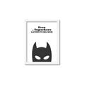 Picture of Superhero Listens II _GroupedProduct_Rectangle_Portrait_Mini_ _GroupedProduct_Rectangle_Portrait_Framed_Matted_