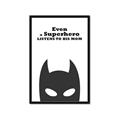 Picture of Superhero Listens II _GroupedProduct_Rectangle_Portrait_Mini_ _GroupedProduct_Rectangle_Portrait_Framed_Matted_