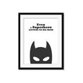 Picture of Superhero Listens II _GroupedProduct_Rectangle_Portrait_Mini_ _GroupedProduct_Rectangle_Portrait_Framed_Matted_