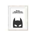 Picture of Superhero Listens II _GroupedProduct_Rectangle_Portrait_Mini_ _GroupedProduct_Rectangle_Portrait_Framed_Matted_