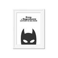 Picture of Superhero Listens II _GroupedProduct_Rectangle_Portrait_Mini_ _GroupedProduct_Rectangle_Portrait_Framed_Matted_