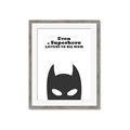 Picture of Superhero Listens II _GroupedProduct_Rectangle_Portrait_Mini_ _GroupedProduct_Rectangle_Portrait_Framed_Matted_
