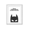 Picture of Superhero Listens II _GroupedProduct_Rectangle_Portrait_Mini_ _GroupedProduct_Rectangle_Portrait_Framed_Matted_