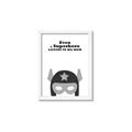 Picture of Superhero Listen I _GroupedProduct_Rectangle_Portrait_Mini_ _GroupedProduct_Rectangle_Portrait_Framed_Matted_