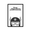 Picture of Superhero Listen I _GroupedProduct_Rectangle_Portrait_Mini_ _GroupedProduct_Rectangle_Portrait_Framed_Matted_