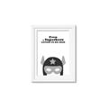 Picture of Superhero Listen I _GroupedProduct_Rectangle_Portrait_Mini_ _GroupedProduct_Rectangle_Portrait_Framed_Matted_