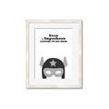 Picture of Superhero Listen I _GroupedProduct_Rectangle_Portrait_Mini_ _GroupedProduct_Rectangle_Portrait_Framed_Matted_