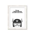 Picture of Superhero Listen I _GroupedProduct_Rectangle_Portrait_Mini_ _GroupedProduct_Rectangle_Portrait_Framed_Matted_