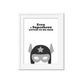 Picture of Superhero Listen I _GroupedProduct_Rectangle_Portrait_Mini_ _GroupedProduct_Rectangle_Portrait_Framed_Matted_
