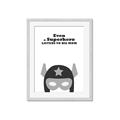 Picture of Superhero Listen I _GroupedProduct_Rectangle_Portrait_Mini_ _GroupedProduct_Rectangle_Portrait_Framed_Matted_
