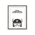 Picture of Superhero Listen I _GroupedProduct_Rectangle_Portrait_Mini_ _GroupedProduct_Rectangle_Portrait_Framed_Matted_