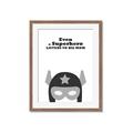 Picture of Superhero Listen I _GroupedProduct_Rectangle_Portrait_Mini_ _GroupedProduct_Rectangle_Portrait_Framed_Matted_