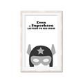 Picture of Superhero Listen I _GroupedProduct_Rectangle_Portrait_Mini_ _GroupedProduct_Rectangle_Portrait_Framed_Matted_