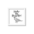Picture of Hear me Roar Gray _GroupedProduct_Square_Mini_ _GroupedProduct_Square_Framed_Matted_