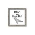 Picture of Hear me Roar Gray _GroupedProduct_Square_Mini_ _GroupedProduct_Square_Framed_Matted_