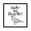 Picture of Hear me Roar Gray _GroupedProduct_Square_Mini_ _GroupedProduct_Square_Framed_Matted_