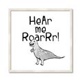 Picture of Hear me Roar Gray _GroupedProduct_Square_Mini_ _GroupedProduct_Square_Framed_Matted_