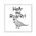 Picture of Hear me Roar Gray _GroupedProduct_Square_Mini_ _GroupedProduct_Square_Framed_Matted_