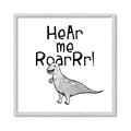 Picture of Hear me Roar Gray _GroupedProduct_Square_Mini_ _GroupedProduct_Square_Framed_Matted_