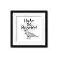 Picture of Hear me Roar Gray _GroupedProduct_Square_Mini_ _GroupedProduct_Square_Framed_Matted_