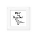 Picture of Hear me Roar Gray _GroupedProduct_Square_Mini_ _GroupedProduct_Square_Framed_Matted_