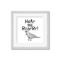 Picture of Hear me Roar Gray _GroupedProduct_Square_Mini_ _GroupedProduct_Square_Framed_Matted_