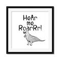 Picture of Hear me Roar Gray _GroupedProduct_Square_Mini_ _GroupedProduct_Square_Framed_Matted_