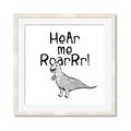 Picture of Hear me Roar Gray _GroupedProduct_Square_Mini_ _GroupedProduct_Square_Framed_Matted_